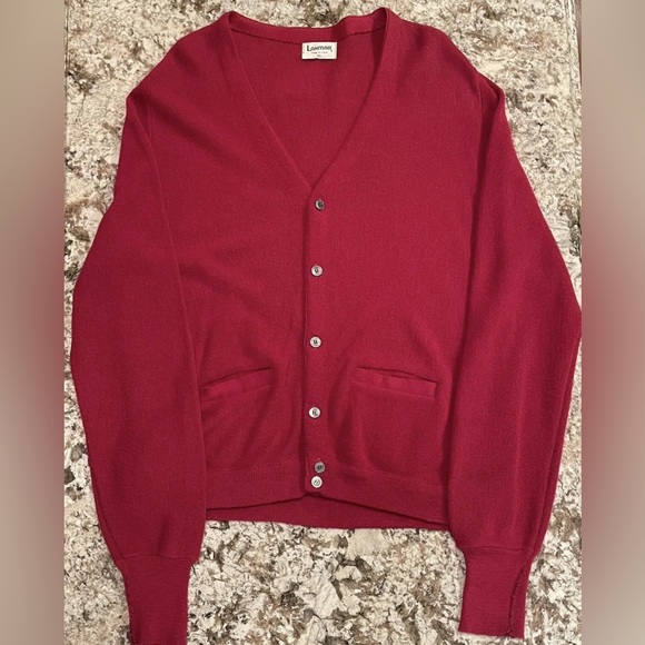Vintage Lahmar Red Sweater Cardigan Men’s Size XL Made In USA - Picture 1 of 4